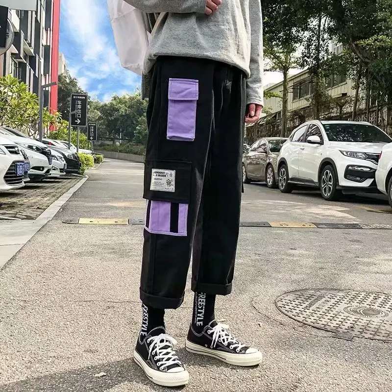 

2020 Fashion Streetwear Harajuku New Men's Cargo Pants Casual Mens Pants Hip-Hop Jogging Sports Pure Cotton Men's Long Trousers