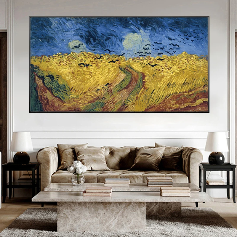 

Van Gogh Famous Canvas Wheatfield with Crows World Painting Reproductions on The Wall Art Canvas Prints Landscape Picture Decor