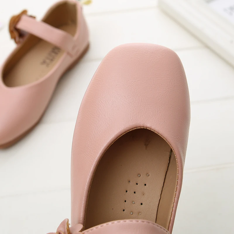 Балетки для девочек с круглым носком Цветочная обувь принцесс Детские парадные