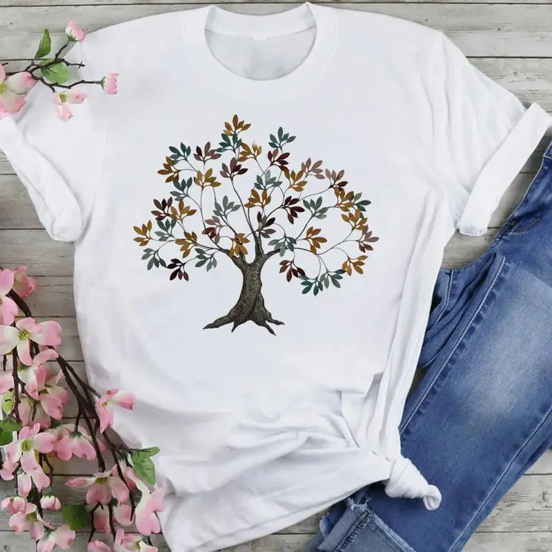 

Women Sweet Floral Vintage Trend Style 90s Cartoon Fashion Summer Lovely Clothes Print Short Sleeve Tops Tees Tshirt T-Shirt