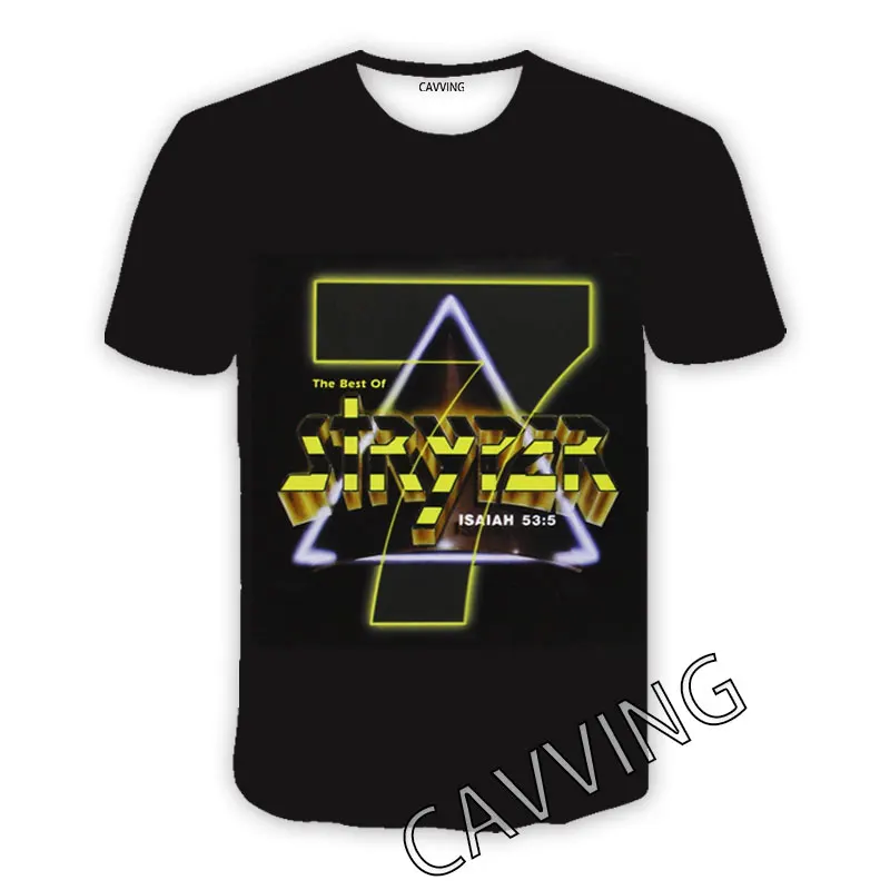 CAVVING 3D Printed  Stryper Rock  Casual T-shirts  Hip Hop T Shirts Harajuku Styles Tops Clothing for Men/women  T01