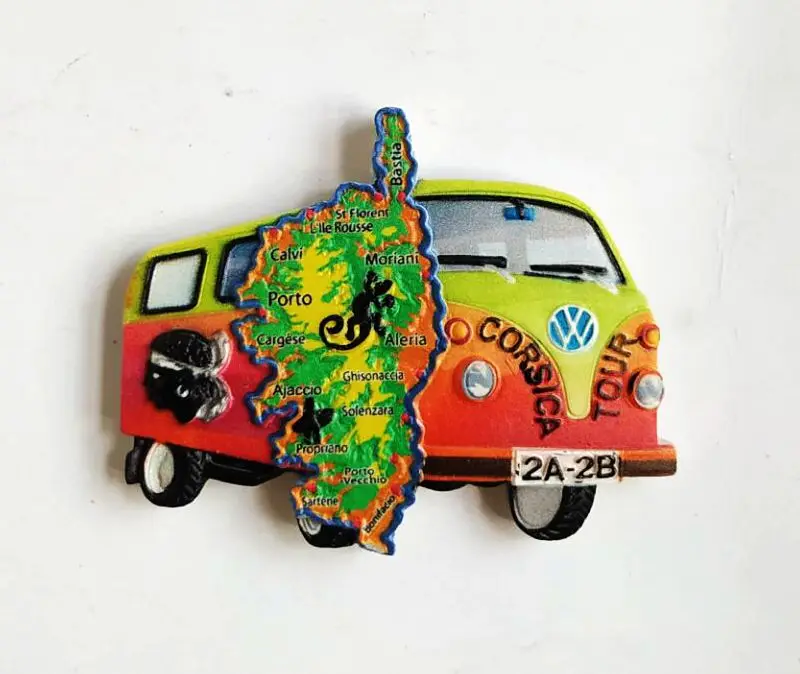 Ручная роспись Франция Корсика 3D холодильник сувениры-магниты холодильника