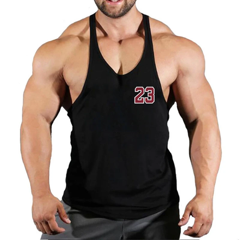 

New Brand 23 Gym Tank Top Men Fitness Clothing Mens Bodybuilding Tank Tops Summer Gym Clothing for Male Sleeveless Vest Shirts