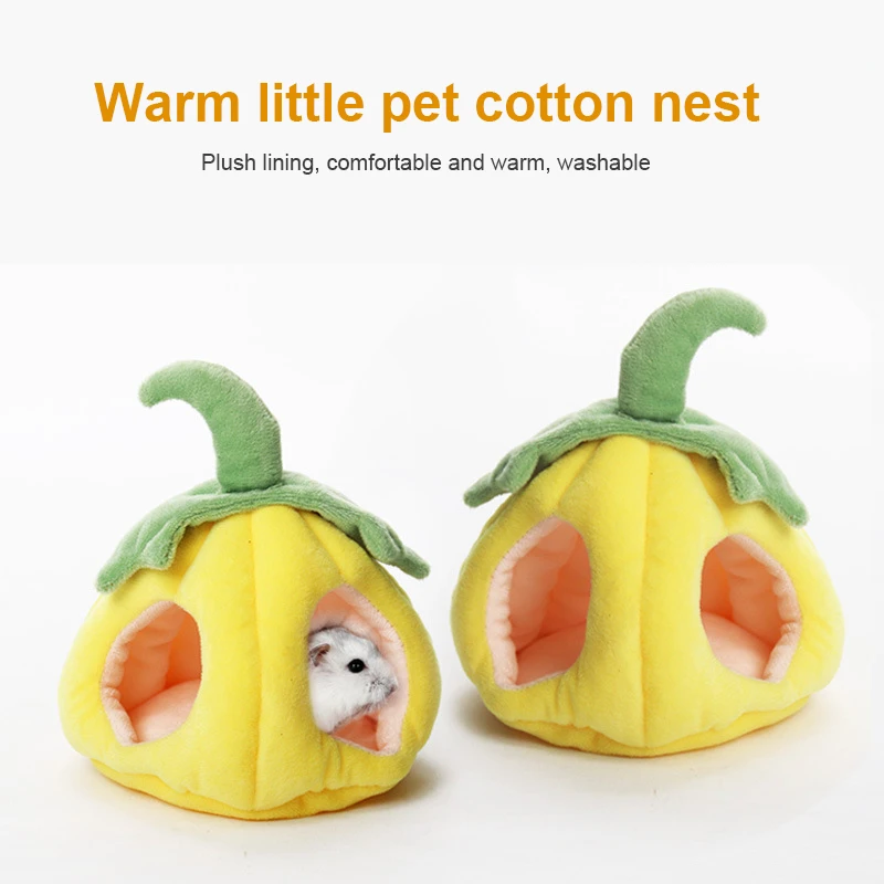 Забавная мягкая подвесная кровать в виде тыквы маленькая домашняя крыса теплая