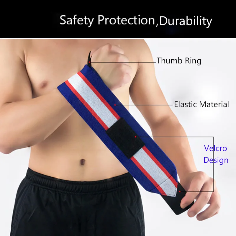 2 шт. регулируемый спортивный браслет эластичная поддержка запястья бандаж для