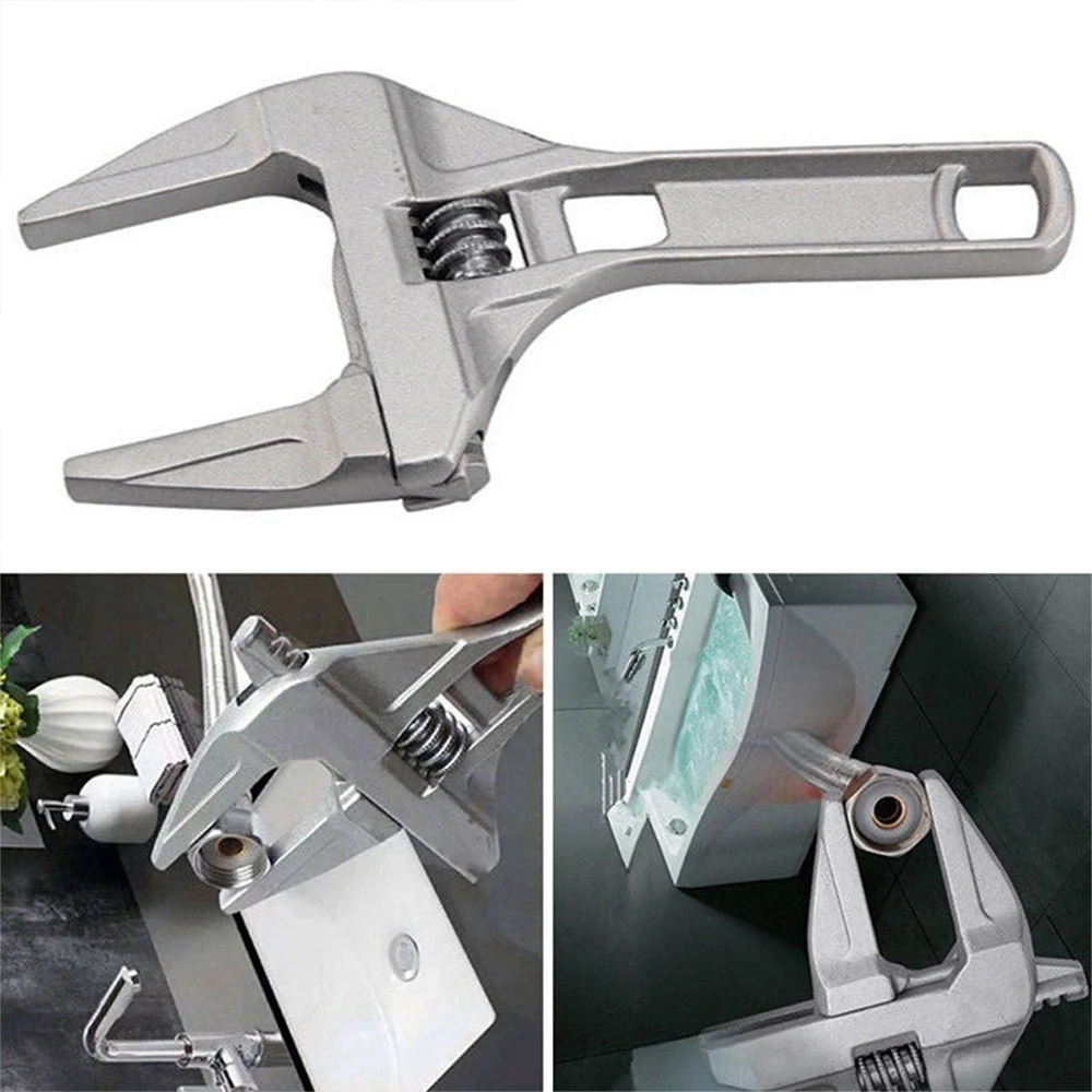 Регулируемый гаечный ключ из алюминиевого сплава большой открывающийся для