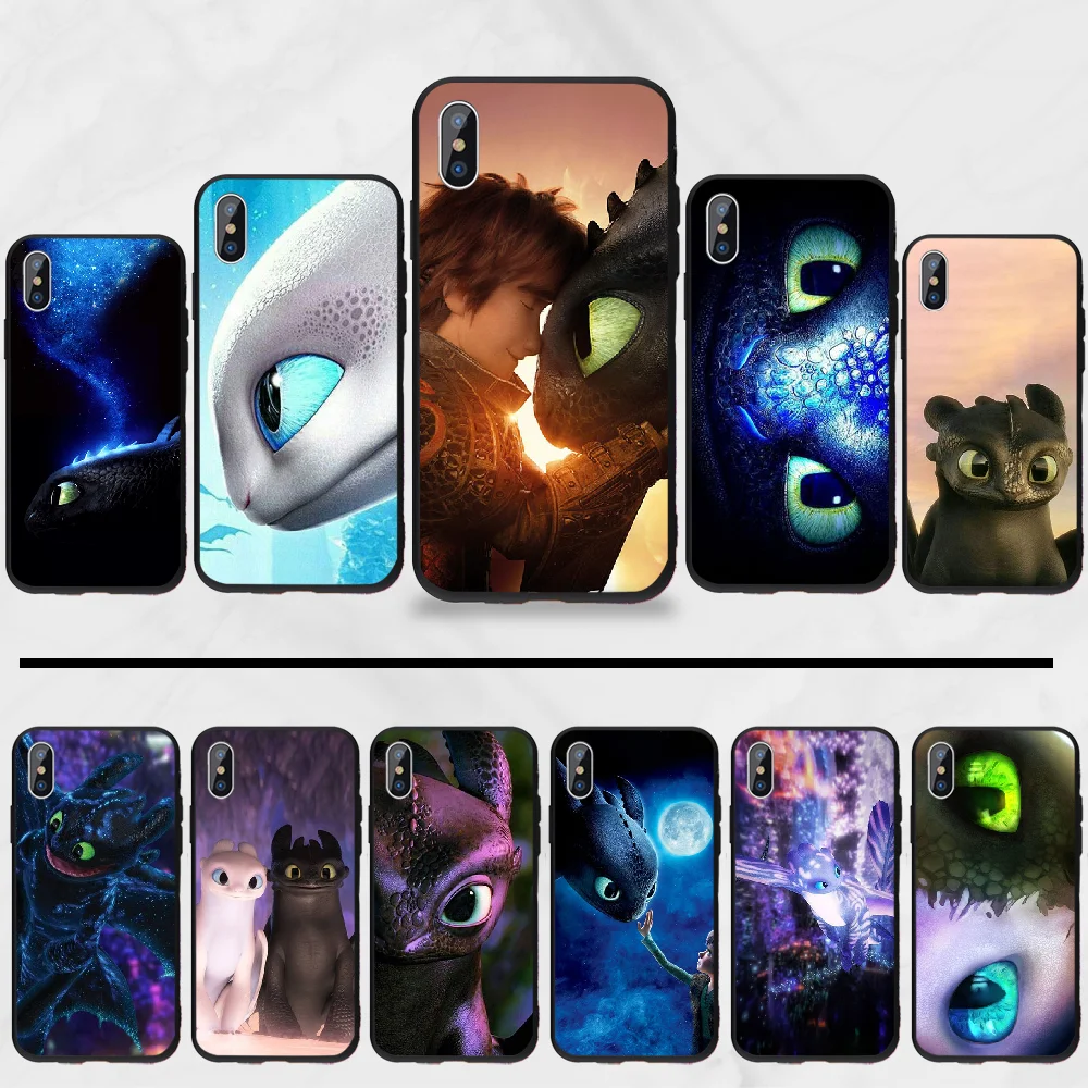 Как приручить кулон дракона черный мягкий резиновый чехол из ТПУ для телефона