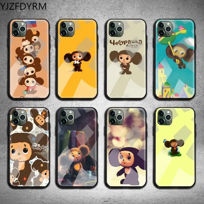 

Cheburashka Phone Case Tempered Glass For iPhone 11 Pro XR XS MAX 8 X 7 6S 6 Plus SE 2020 case