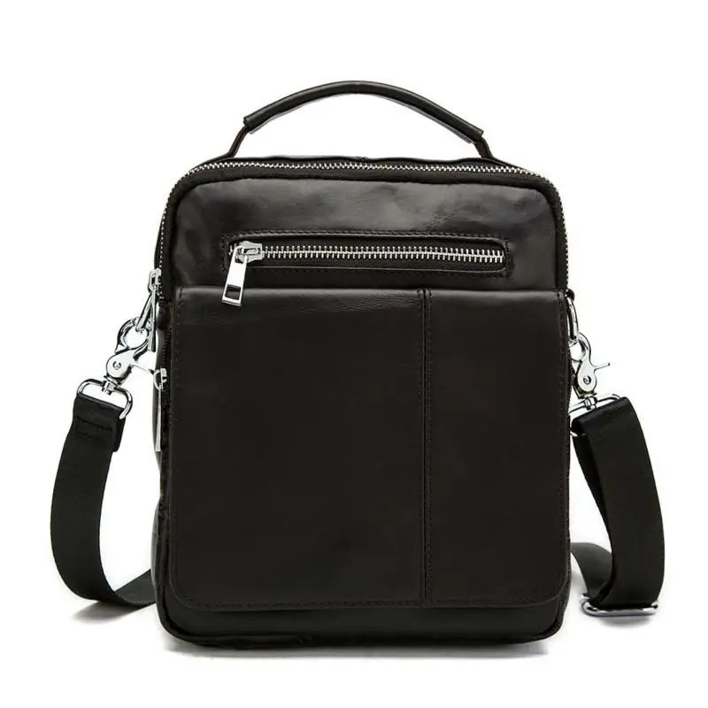 

Новый Однотонный мужской портфель из натуральной кожи, маленькая деловая сумка, портфель, роскошный портфель, сумка через плечо для мужчин