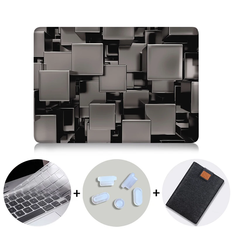 MTT 3D чехол с геометрическим рисунком для Macbook Pro retina 13 15 с сенсорной панелью для ноутбука для Mac book 12 дюймов Air 11 13 дюймов Чехол - Цвет: MB06