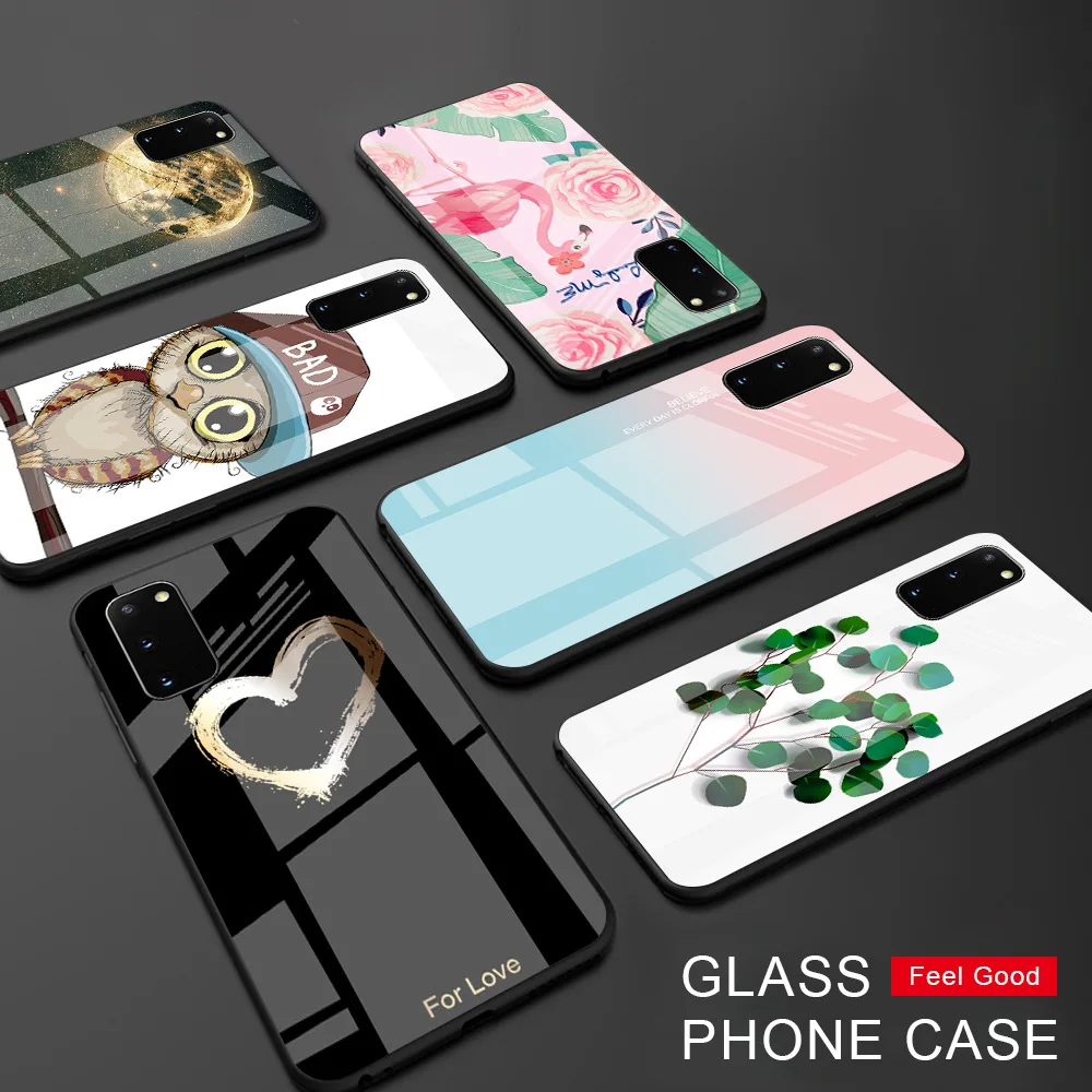 

Love Heart Hard Tempered Glass Case For Samsung Galaxy A 52 72 82 22 32 42 Phone Glasses Cover For Galaxy a32 a22 a11 A 52 72 82