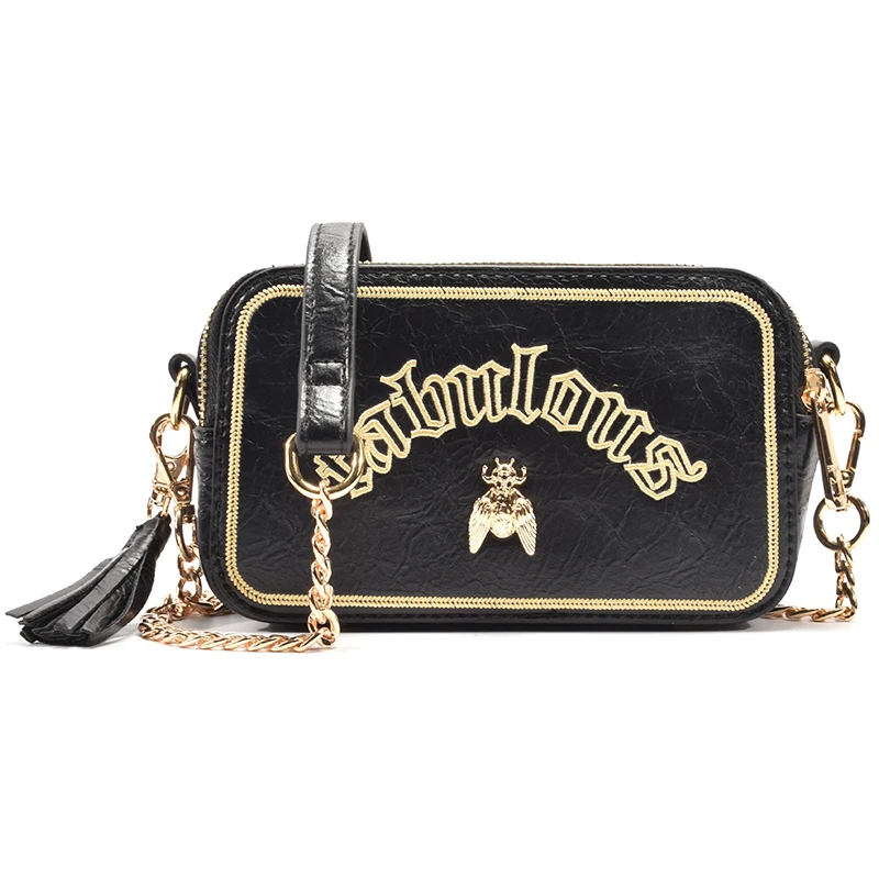 XUNMEI модная мини сумка с кисточками для женщин сумки буквами и пчелами женские на