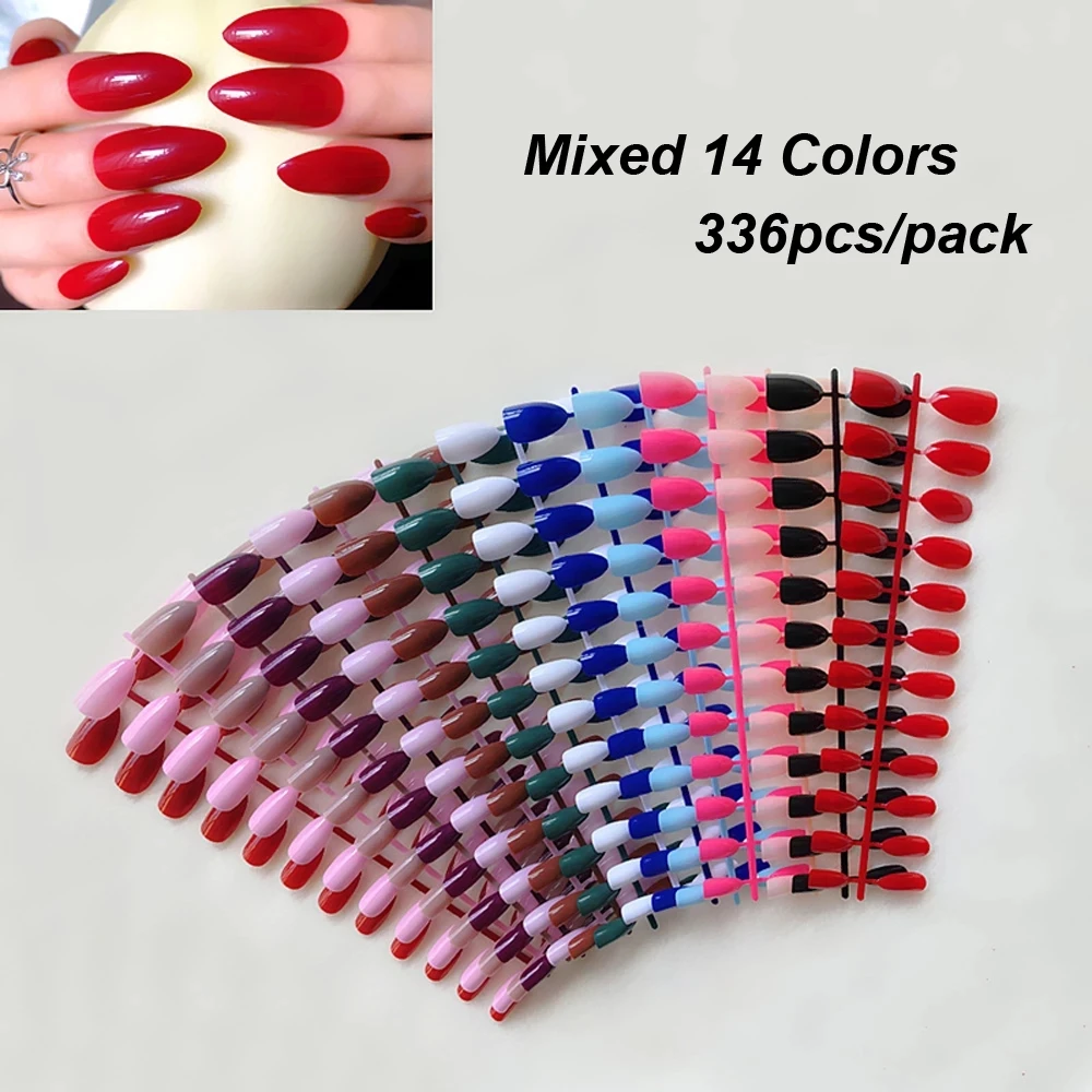 

Wholesale Full Color Fake Nails Art Nail Tips Press on False with Designs Coffin Nail Manicure Nails for Extension&Protection