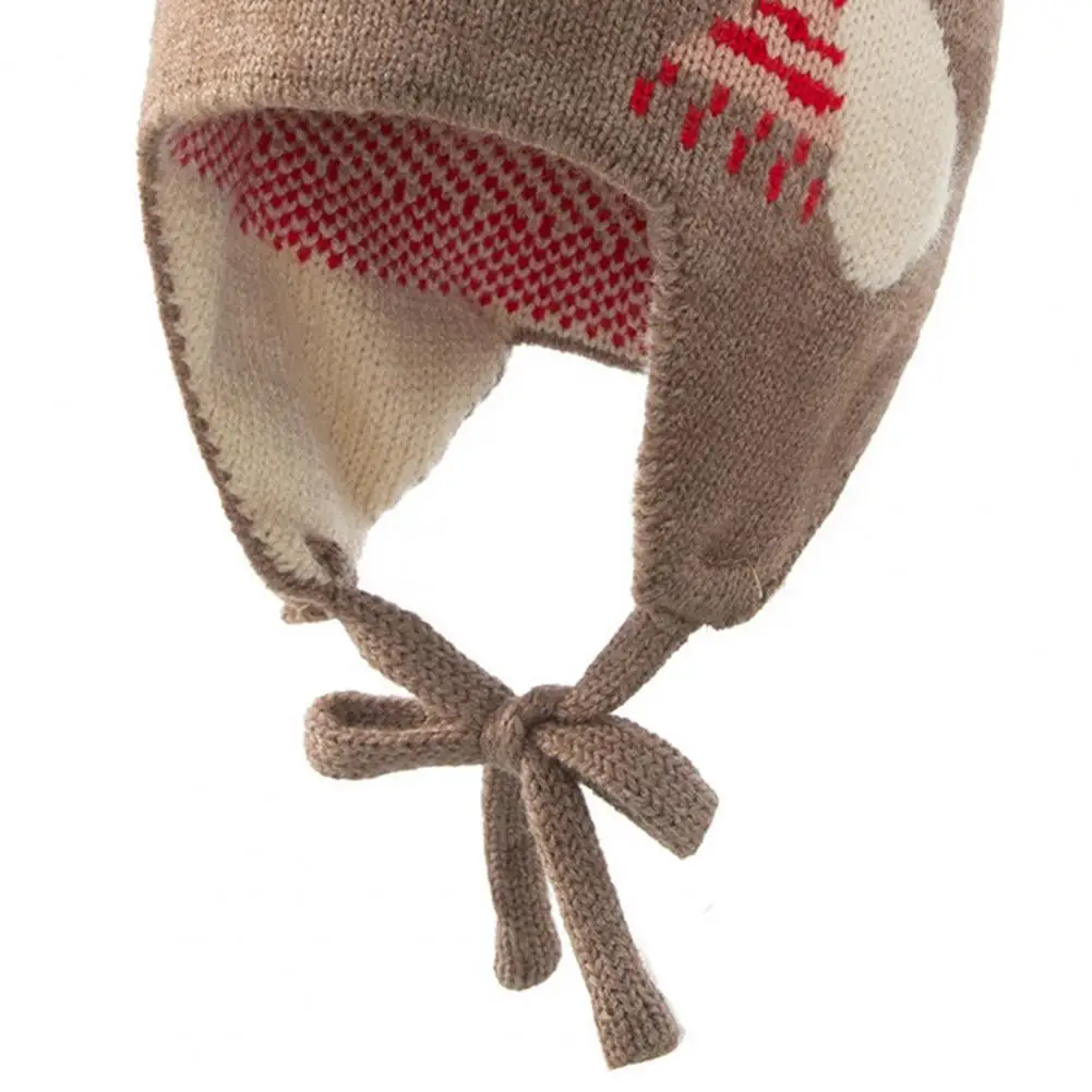 Шапка для маленьких мальчиков жаккардовая шапка с узором в виде оленя на осень и