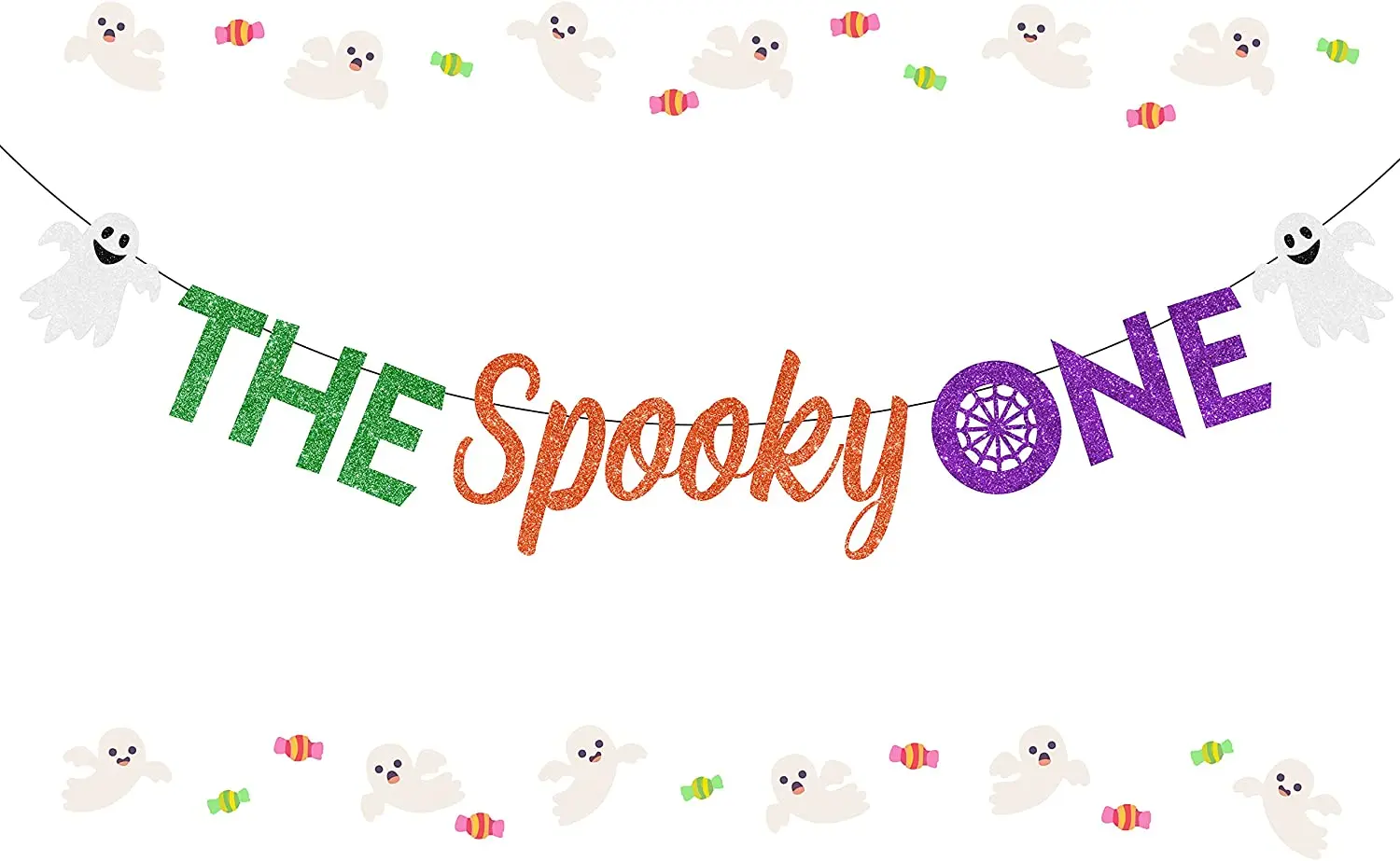 The Spooky One Banner  Halloween Spooky One Garland For Boy Girl Halloween  Party Decorations for house supplies