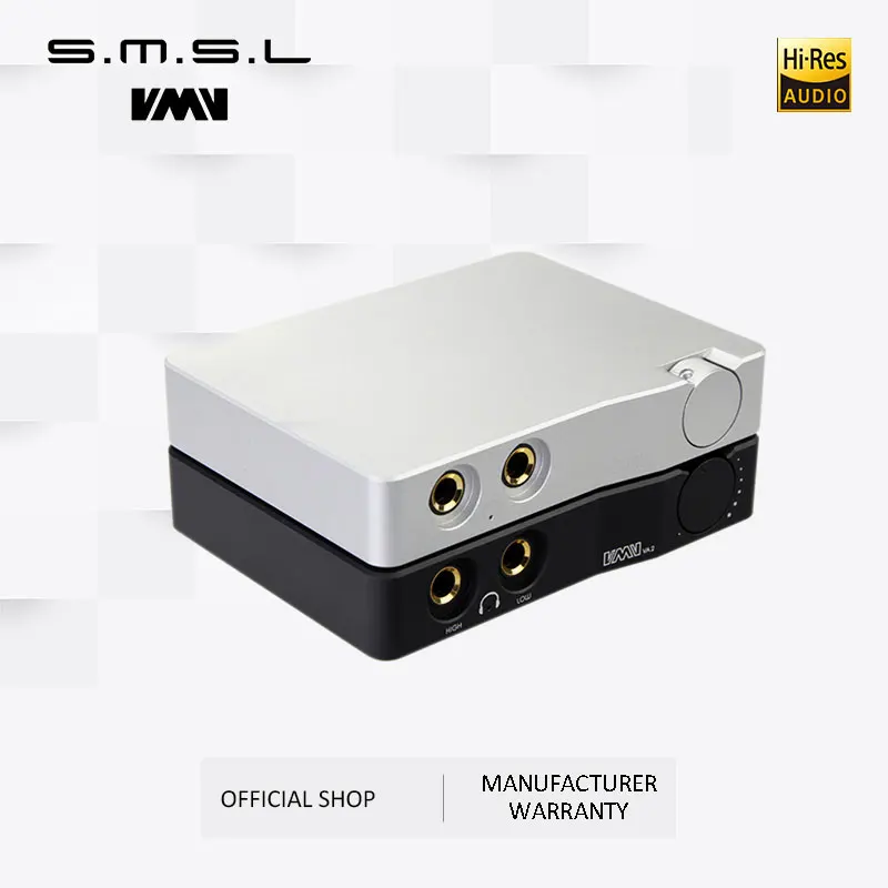 Распродажа SMSL VMV-VA2 HIFI Настольный портативный усилитель для наушников 3,5 мм разъем для наушников вход/выход интерфейс AMP серебристый черный