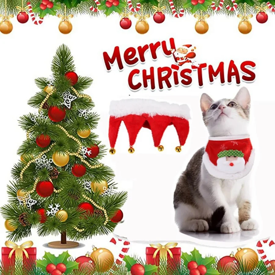 

Pet Scarves Dog and Cat Christmas Collar Puppy Colar Saliva Towel Bichon Teddy Scarf Pet Grooming Accessories Pet Supplies