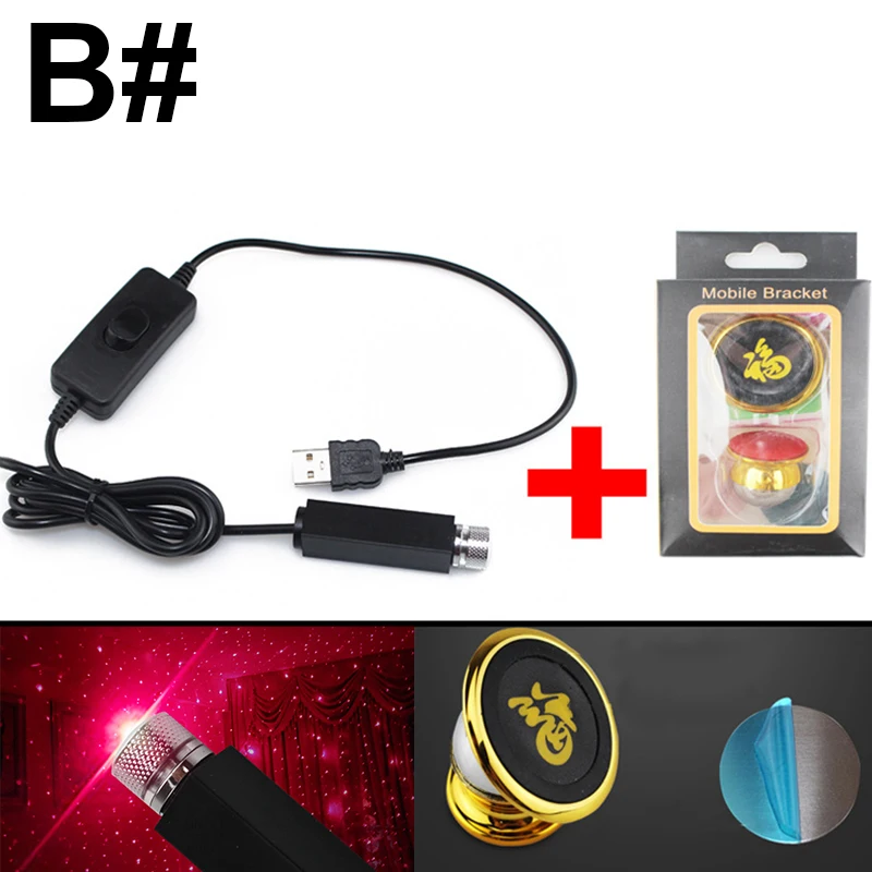 Мерцающая светодиодная подсветка для салона автомобиля декоративный потолочный