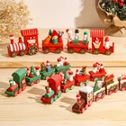 Рождественское деревянное украшение в виде поезда, Рождественское украшение для дома, подарок Санта-Клауса, Рождественский и новогодний декор, 2022 год