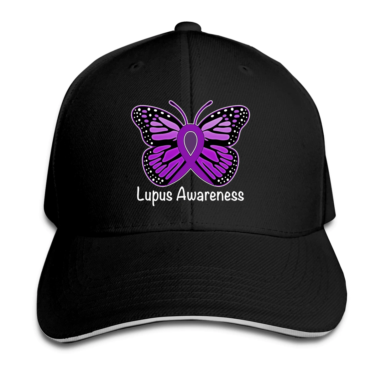 

Lupus Awareness Butterfly Hat Baseball Cap for Men Women Fashion Adjustable Sun Hat
