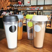 320420ml water bottle transparent coffee tea cup heat resistant juice beverage drink mug plastic outdoor travel drinking cup
