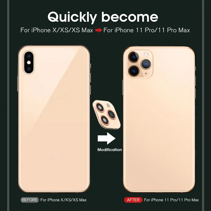 Защитная пленка наклейка на рассеиватель для задней камеры iPhone XS Max смена секунд