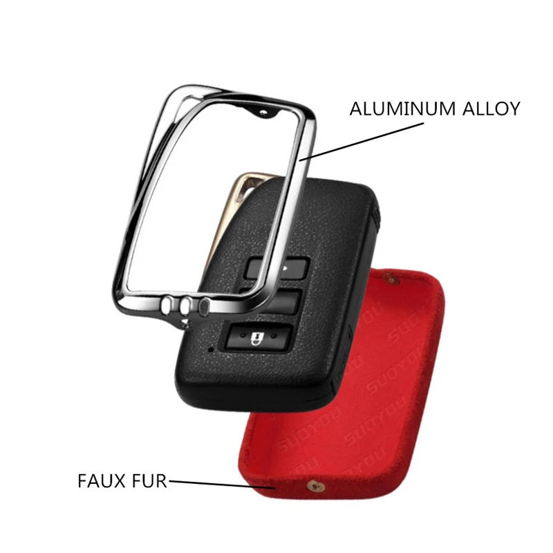 

Faux Flip fur Car Key Protection Case Cover For Lexus IS ES GS NX GX RX LX RC 200 250 260 300H 350 350 LS 450H 2014 2015 2016