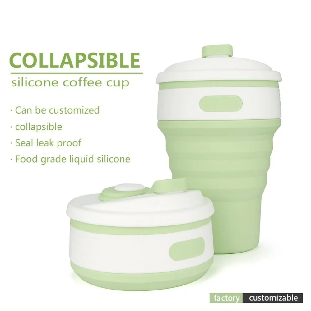 Складная телескопическая силиконовая бутылка для воды 350 мл|Чашки и соусницы| |