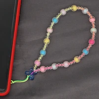 miiqnus universal phone charm strap mobile chain multi color for girls phone choker necklace strap lanyard for keys lady gift
