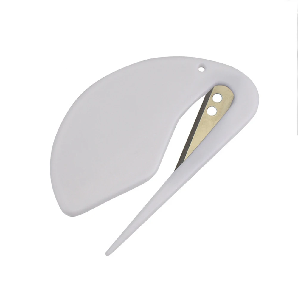 

2pcs/lot Plastic Letter Opener Mini Sharp Letter Mail Envelope Opener Safety Papers Guarded Cutter Blade Office Equipment