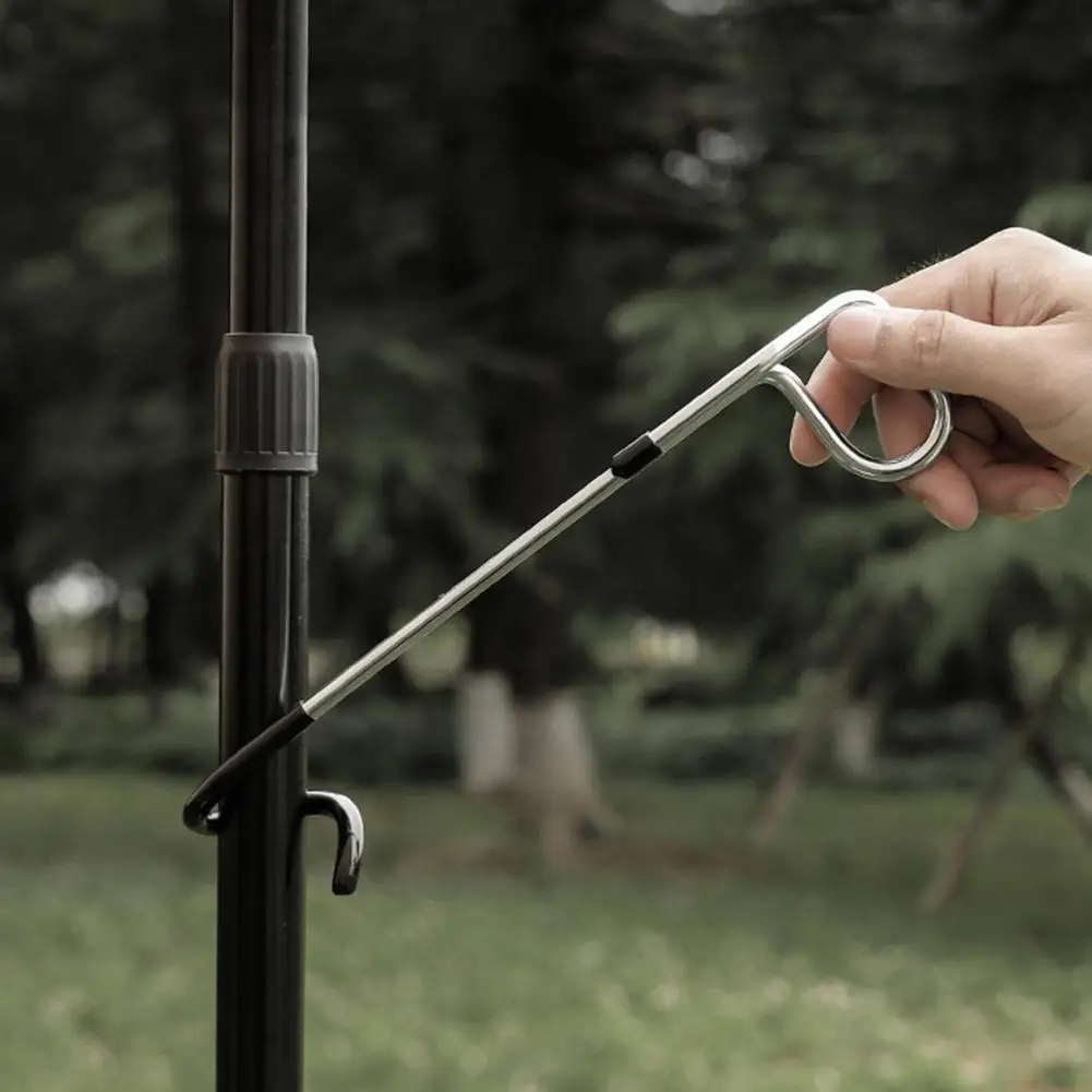 

Helpful Camping Lantern Hanger All-in-one Stable Pig Tail Storage Hook Picnic Lantern Hanger Pole Hook