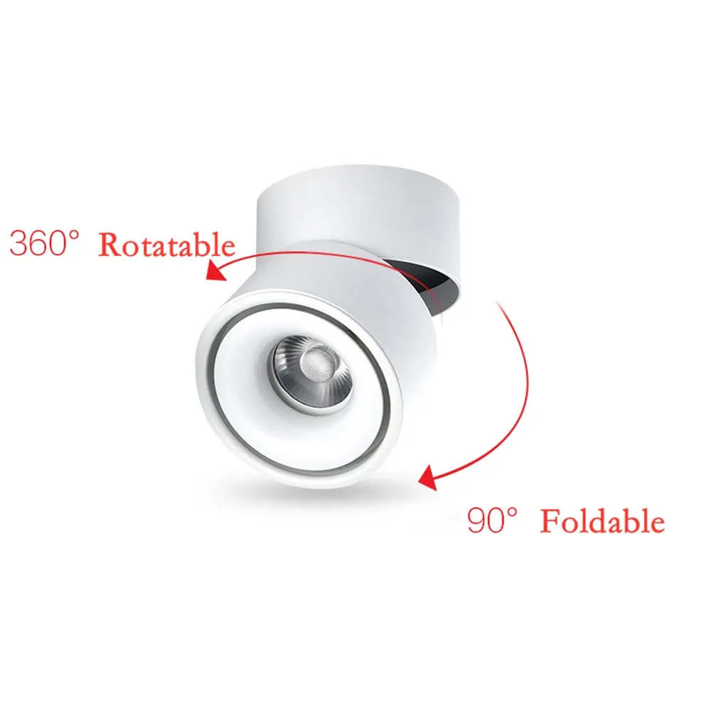 Светодиодный светильник складной потолочный с поверхностным креплением