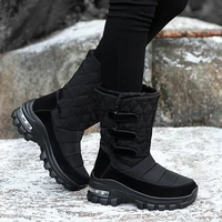 new winter women boots high quality keep warm mid calf snow boots women lace up comfortable ladies boots chaussures femme