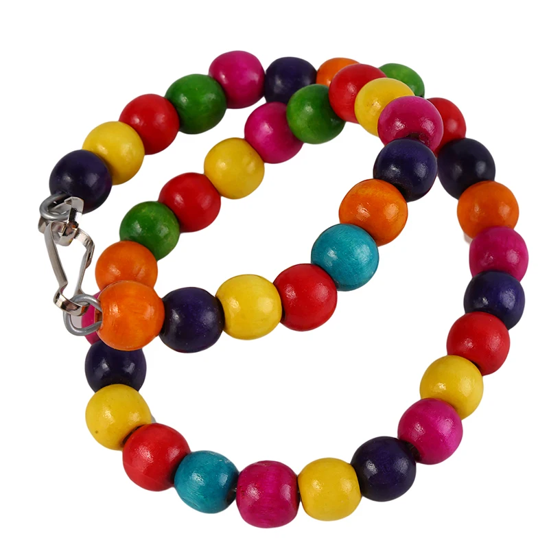 

Parrot Wooden Beads Rotating Bird Climbing Ladder Bite Toy Swing Stand Stand Pole Bird Supplies Parrot Toy