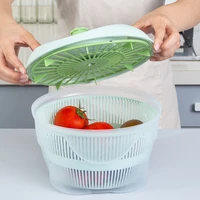 manual vegetable dehydrator salad spinner large lettuce drain filter washing basket with rotary handle fruit dryer bowl