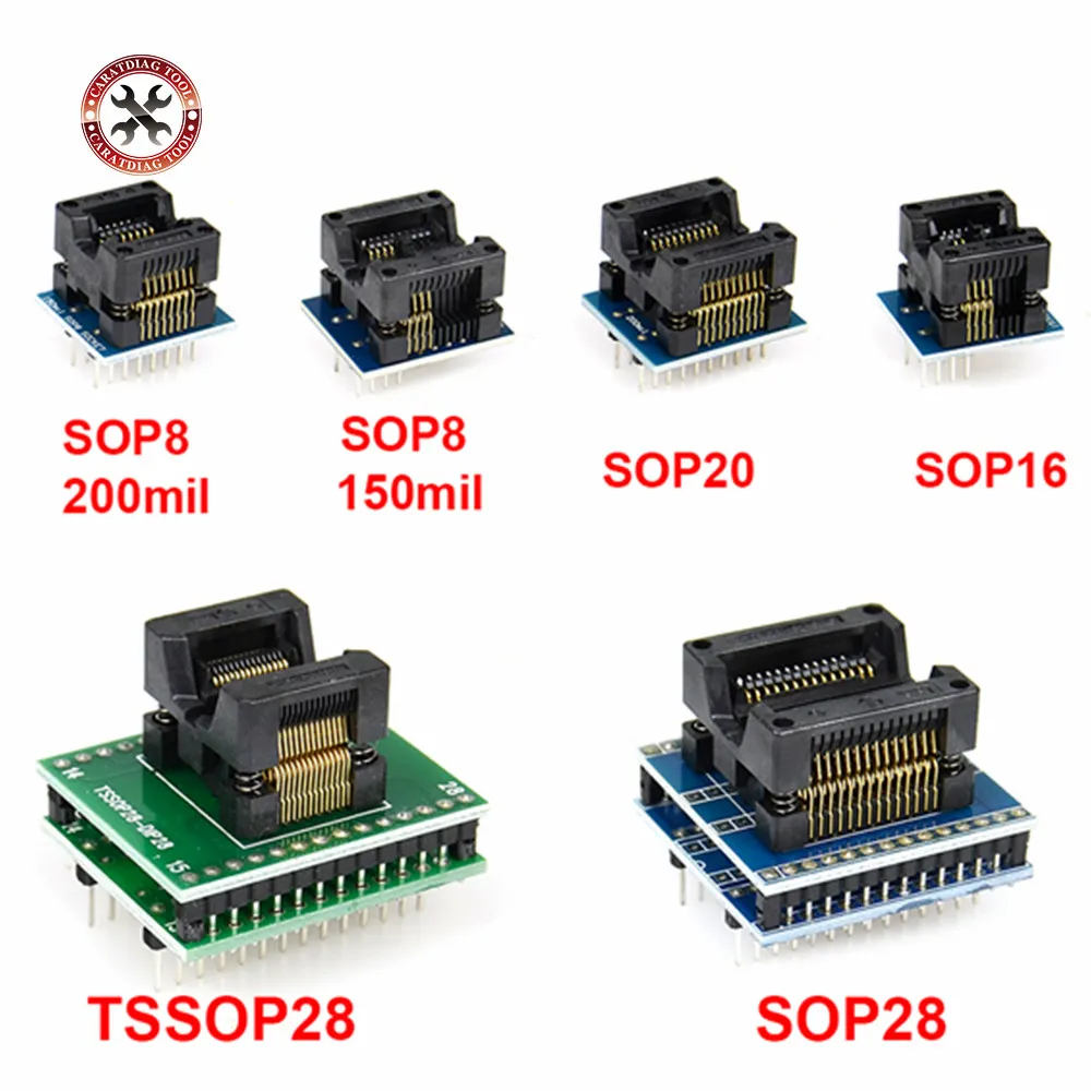 AdapterTSSOP28 SSOP28 SOP28 DIP28 адаптер SOP20 SOP16 SOP8 150mil 200mil для DIP8 совместимj tssop20 ssop20 tssop8 разъем| |