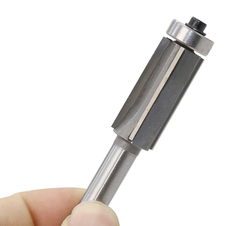 

1x8mm Shank 4 Teeth Flush Trim Wood Router Cutter Bit Bearing -Woodworking Tool