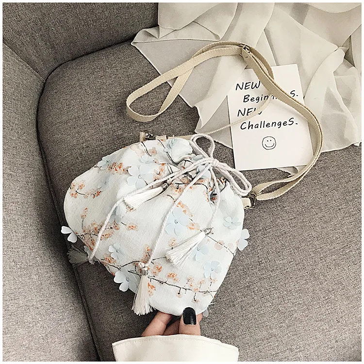 

2020 новая сумка в ретро стиле, сумка через плечо, маленькая сумочка Феи через плечо Hanfu, универсальная женская большая сумка с принтом