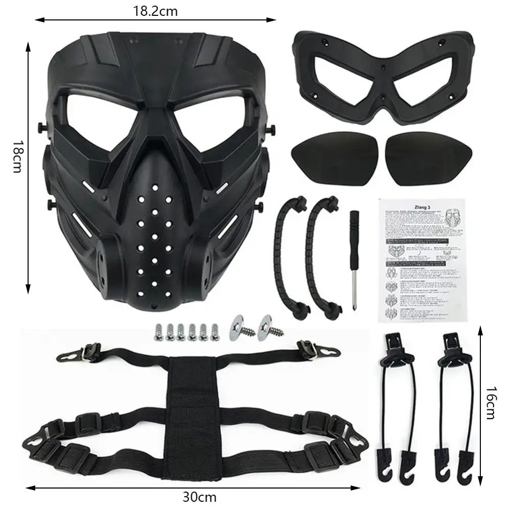 

Facemask mascarillas Outdoor Cool Skull Multi Intball CS Face Mask Ski Bike Motorcycle Outdoor Sports Wear Free