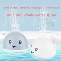cute cartoons infant childrens electric induction sprinkler water spray lamp ball baby bath toy kids music water game toys