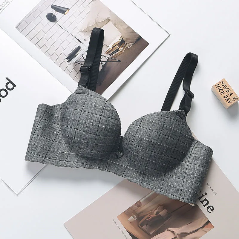 

Underwear Ladies Bras Adjustable Gather Thick And Thin Soft Comfortable Bralette Feminino Sexy Bra Push Up Mujeres