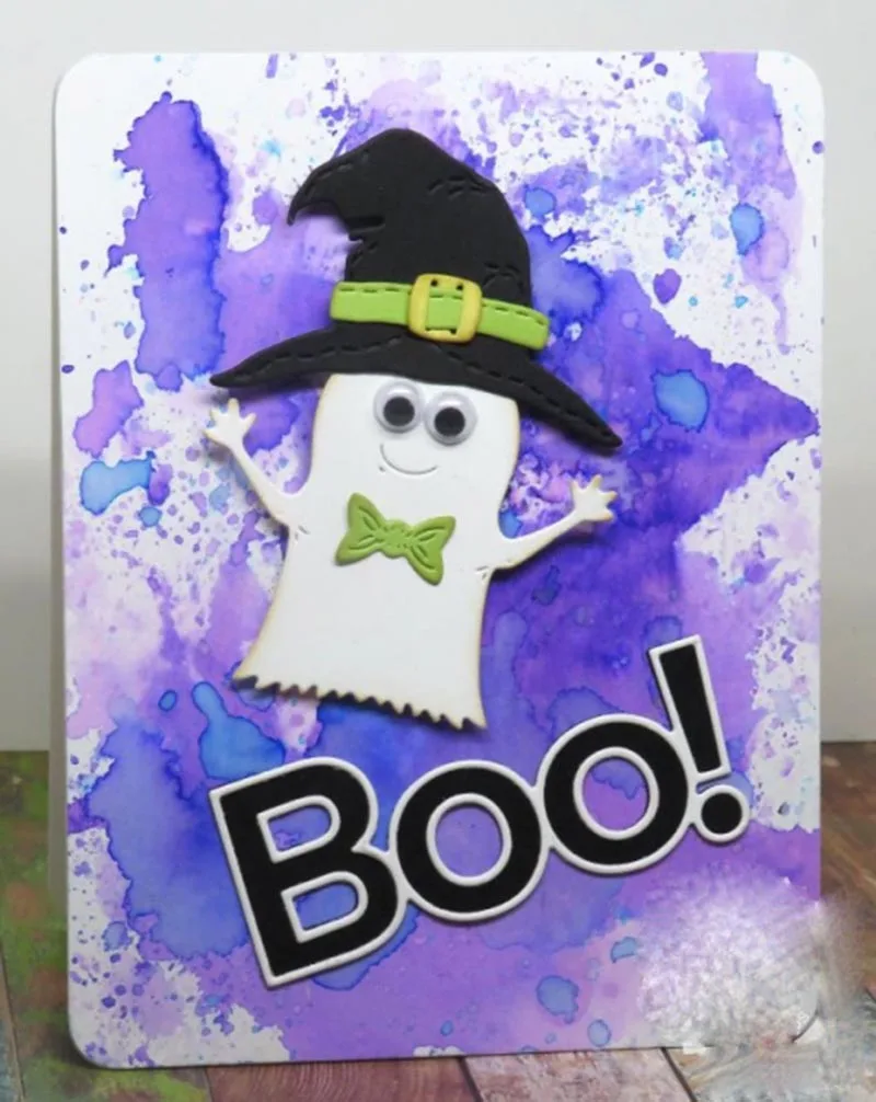 Хэллоуин призрак металлический Трафаретный вырубной штамп Скрапбукинг