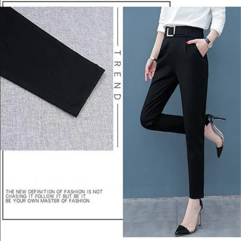 Новинка 2019 женские повседневные офисные брюки-карандаш милые облегающие