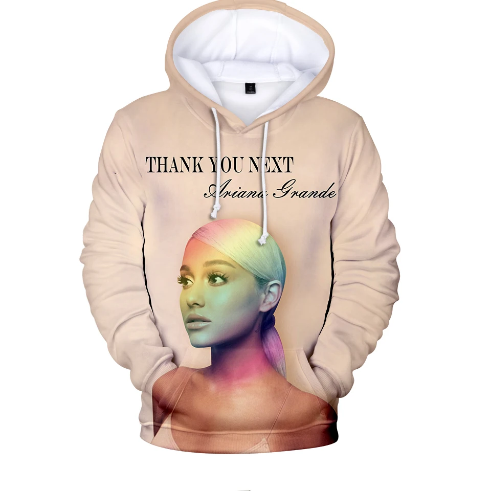 Толстовка Ariana Grande с 3D рисунком свитшот длинным рукавом для мужчин и женщин пальто