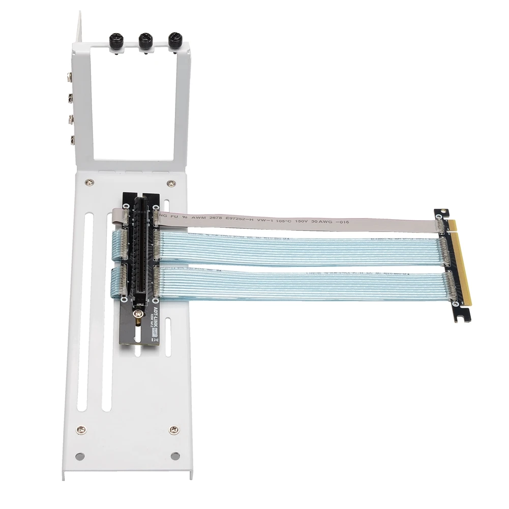 

White Three Solt Graphics Card Vertical Mount Barcket PCIe 4.0 Riser Cable For NVIDIA RTX 3080 10G 3060/3060TI/3070 8G/3090 24G