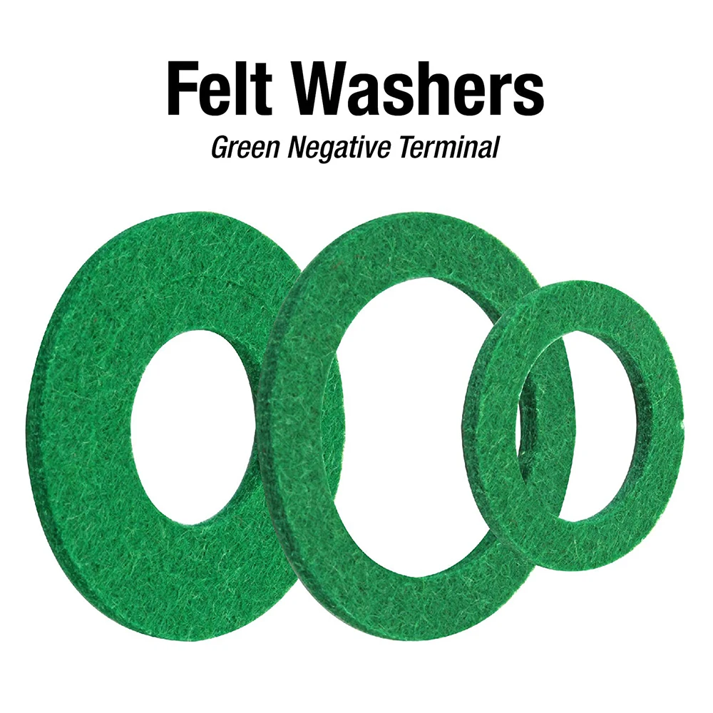 

20 Piece Battery Terminal Protector Anti Corrosion Felt Fiber Washers 10 Green and 10 Red 10 Sets Corrosion prevention shim