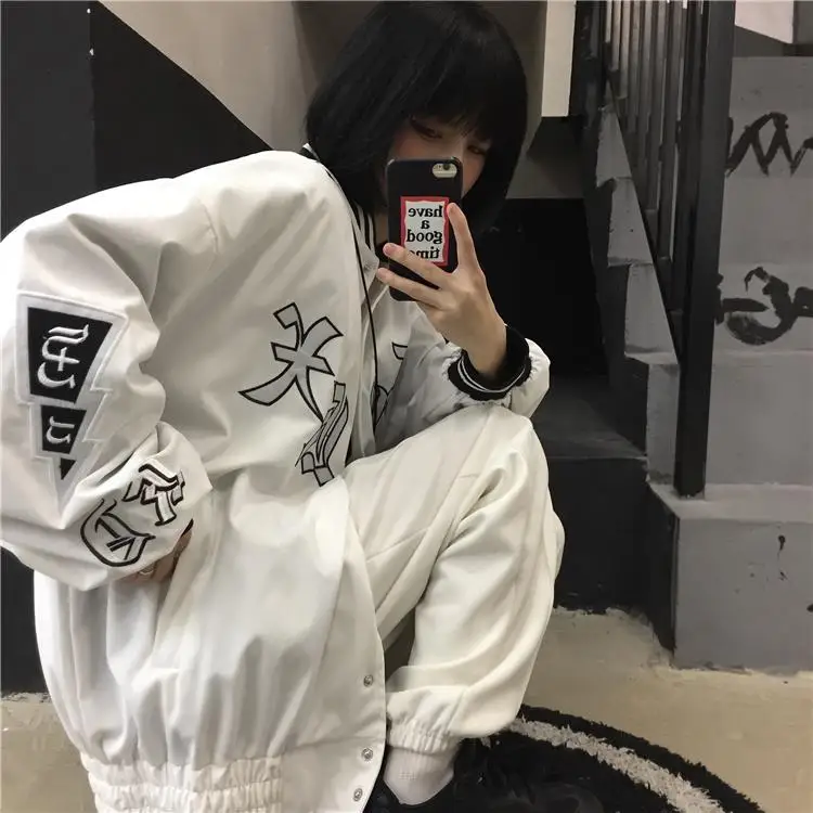 Куртка бейсбольная униформа для мужчин и женщин свободная Студенческая куртка в