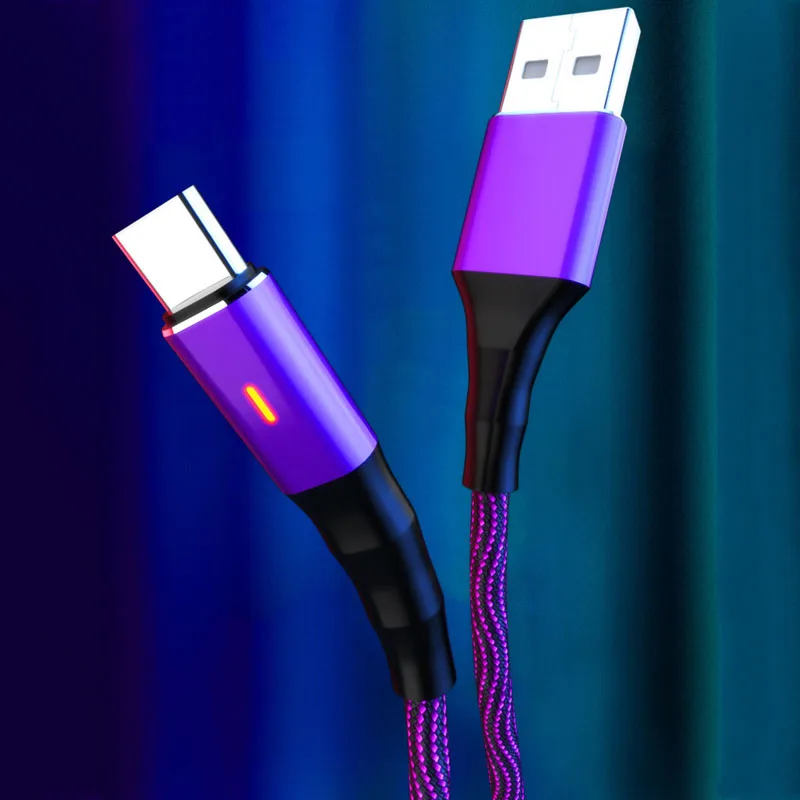 Кабель для быстрой зарядки 3 А Iphone Тип C Micro Usb интеллектуальное отключение питания