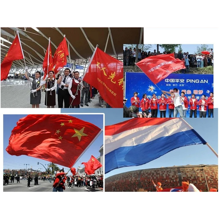 Телескопический большой 2 м ручной флагшток для групповой или командной