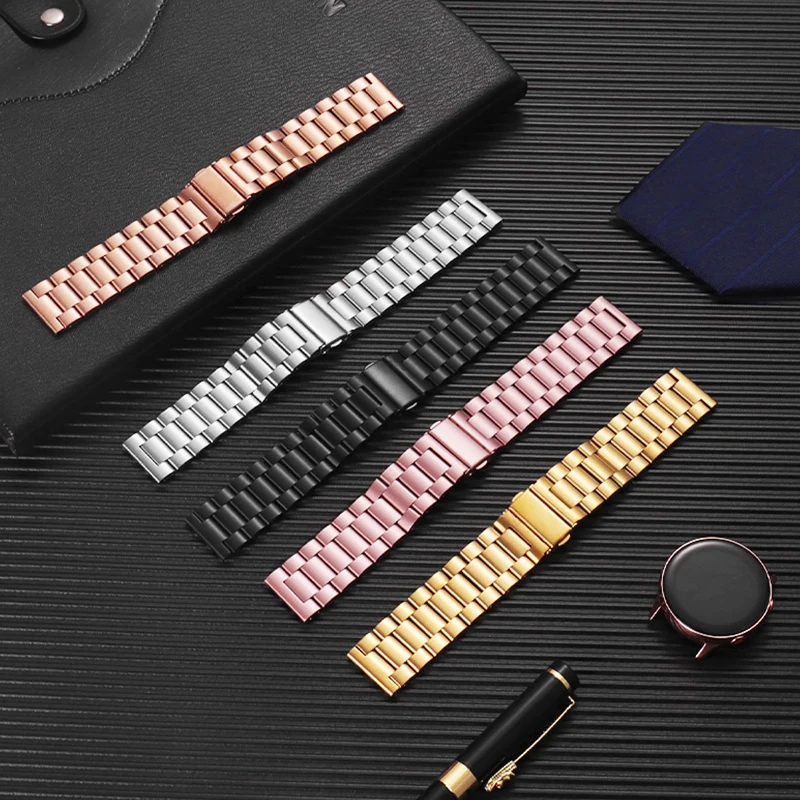 Ремешок для часов Samsung Galaxy Watch 46 мм Active 2 Gear S3 Frontier браслет из нержавеющей стали Amazfit